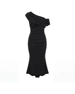 Atom Label Mercury Midi Dress - Black
