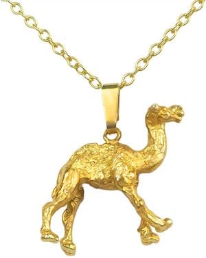 Simon Kemp Jewellers Camel Pendant Eighteen Carat On Solid Sterling - Metallic
