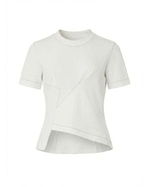 Gao Republic Top Fitted Asymmetric Seam Jersey - White