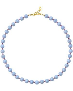 Bombyx House Angelite Tourmaline Alternating Necklace - Blue