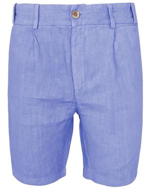 Haris Cotton Linen Bermuda Shorts Regatta - Blue