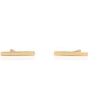 Kris Nations Bar Dash Stud Earrings - White