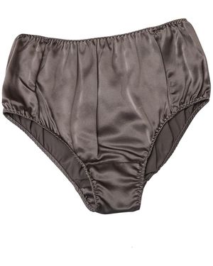 Soft Strokes Silk Set Of Two Pure Mulberry Silk French Cut Knickers - Grey