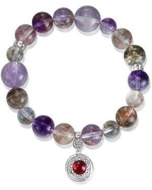 Aurozia Five Elements Super Seven Crystal Beadeds Bracelet Fire - Multicolour