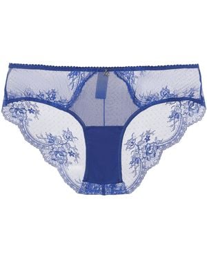 Amour D'agnette Kim Stretch Lace & Mesh Cheeky - Blue