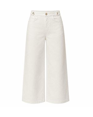 Exquise Conroy High Waist Culotte Denim Jeans - White