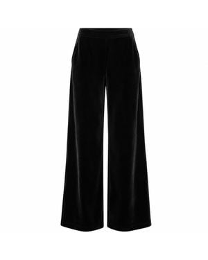 Traffic People Folklore Velvet Wide Leg Edith Trousers - Black