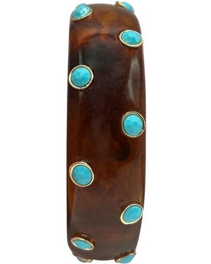 Michael Nash Jewelry Seraphina Tortoise Resin Bangle With Glass Stones - Red