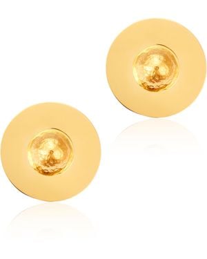 Visconti Elena Grande Disk Earrings - Metallic