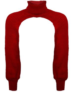 Chuks Collins Burgundy Halo Knitwear Long Sleeves - Red