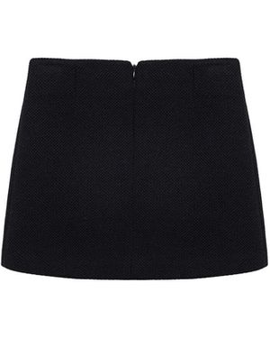 Peploum Anne Bouny Contrast Weaving Skirt - Black