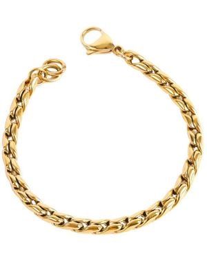 Lei & Mar Co. The Aria Woven Chain Bracelet - Metallic