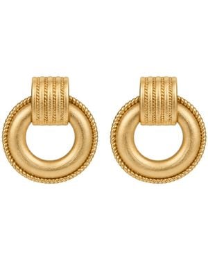 Pianella's Deline Doorknocker Earrings - Metallic