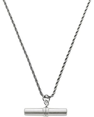 Bermuda Watch Company Maivelle Blair T-Bar Rope Chain Necklace - Metallic