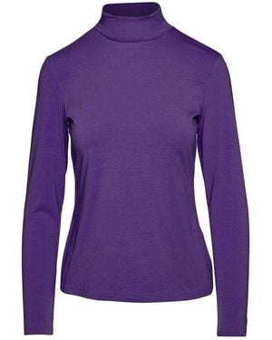 Conquista Lilac Turtle Neck Top - Purple