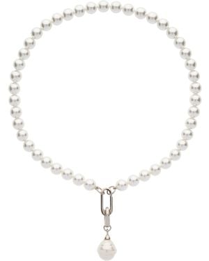 Emma Holland Jewellery Pearl Necklace With Baroque Charm Necklace - Metallic