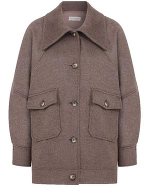NAZLI CEREN Terry Cashmere Coat - Brown
