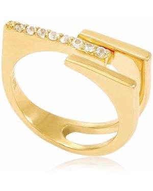 Neola Design Neringa Stacking Ring With Topaz - Metallic