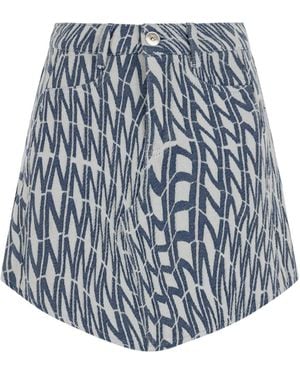 Nocturne Printed Mini Skirt - Blue