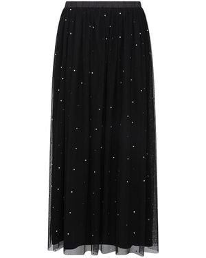 Rose & Nancy Piper Tulle Midi Skirt - Black