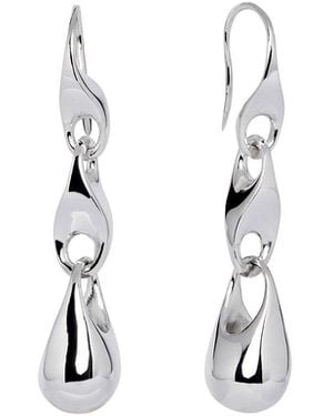 Luna Delphine Teardrop Earrings - White