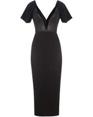The Gt Atelier Leather Corset Dress - Black