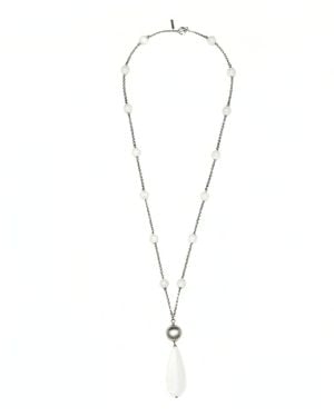 Jaredjamin Bianca Segmented Teardrop Necklace - Metallic