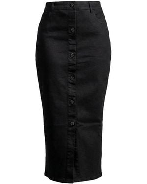 Esther Saadia Diamond Stretch Denim Skirt - Black