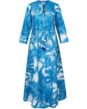 Antra Designs Meilikki Sea Cotton Kaftan - Blue