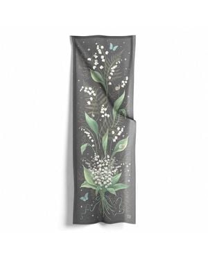 Silk&Soul Lily Of The Valley Silk Scarf - Green