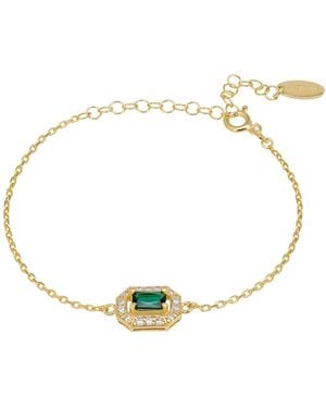 LÁTELITA London Whistledown Gemstone Bracelet Emerald - Metallic