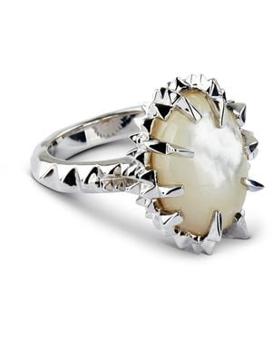 Kasun Ivory Mother Of Pearl Ring - Metallic