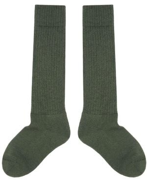 Peper Harow - Made in England Wool Boot Socks - Green