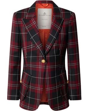 The Extreme Collection Tartan Check Blazer Gregor - Red