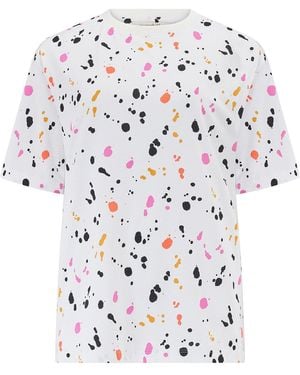Sugarhill Kinsley Relaxed T-Shirt, Multi, Pop Splatter - White