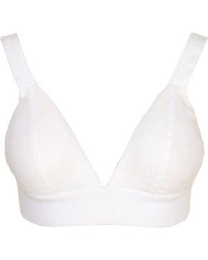 Ofuure Linen Azure Bra Top - White