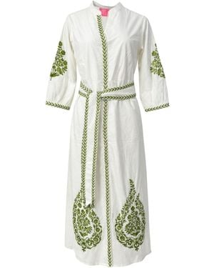 Just Darviny Mykonos Dress Jade - White