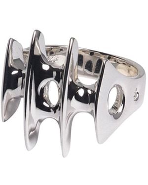 Luna Delphine Blade Ring - White