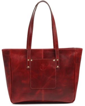 Dötch Leather Noir Rogue Leather Tote Bag - Red