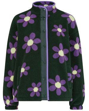 Sugarhill Remi Popper Fleece, Retro Daisy - Black