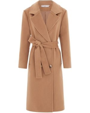 Hortons England Neutrals Highgrove Cashmere Coat Tan - Brown