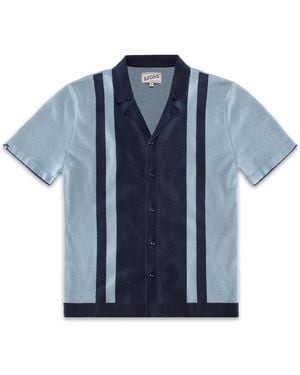 &SONS Trading Co Milano Knitted Polo Shirt - Blue