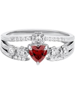 Vanimy Sacred Heart Bloom Ring - White