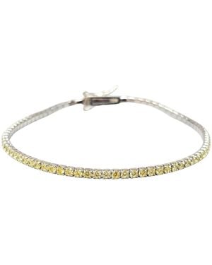 Harfi Citrine Gemstone Tennis Bracelet - White