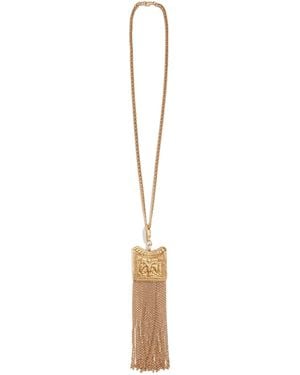 Lovard Double Eagle Tassel Necklace - Metallic