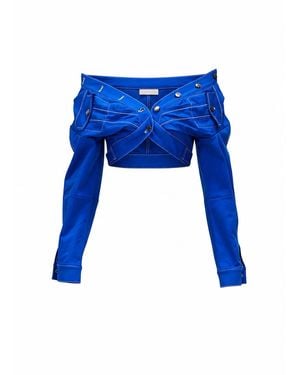 Gao Republic Opera Crop Jacket - Blue