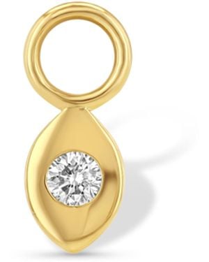 Jewelbird Diamond Eye Earring Charm - Metallic