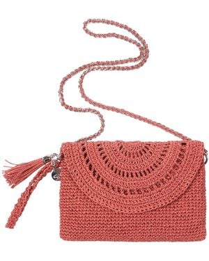 SJW BAGS LONDON Grace Hand Crochet Bag - Red