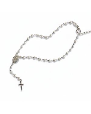 Leni James The Amelia Pearl Rosary Anklet - Metallic