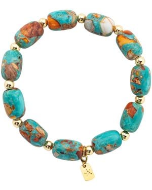 Starfish Project Sierra Bloom Emperor Stone Beaded Bracelet - Blue